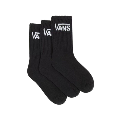 Classic  crew kids socks (3 pairs), Black, medium