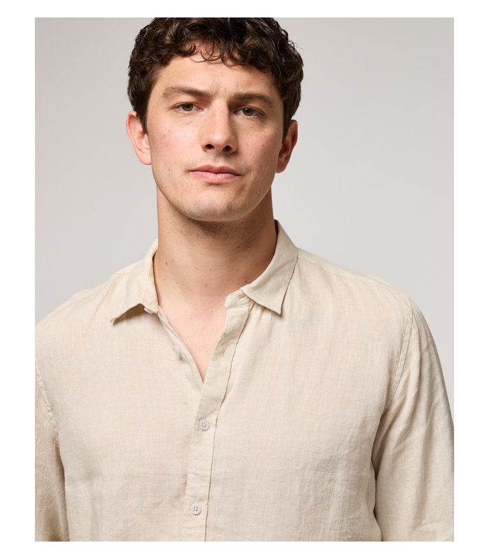 Gianni lupo linen shirt collar-null