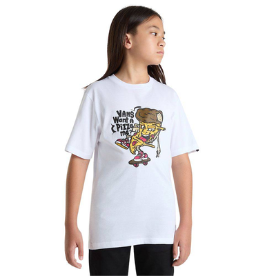 Boys pizza me short sleeves t-shirt, White, medium