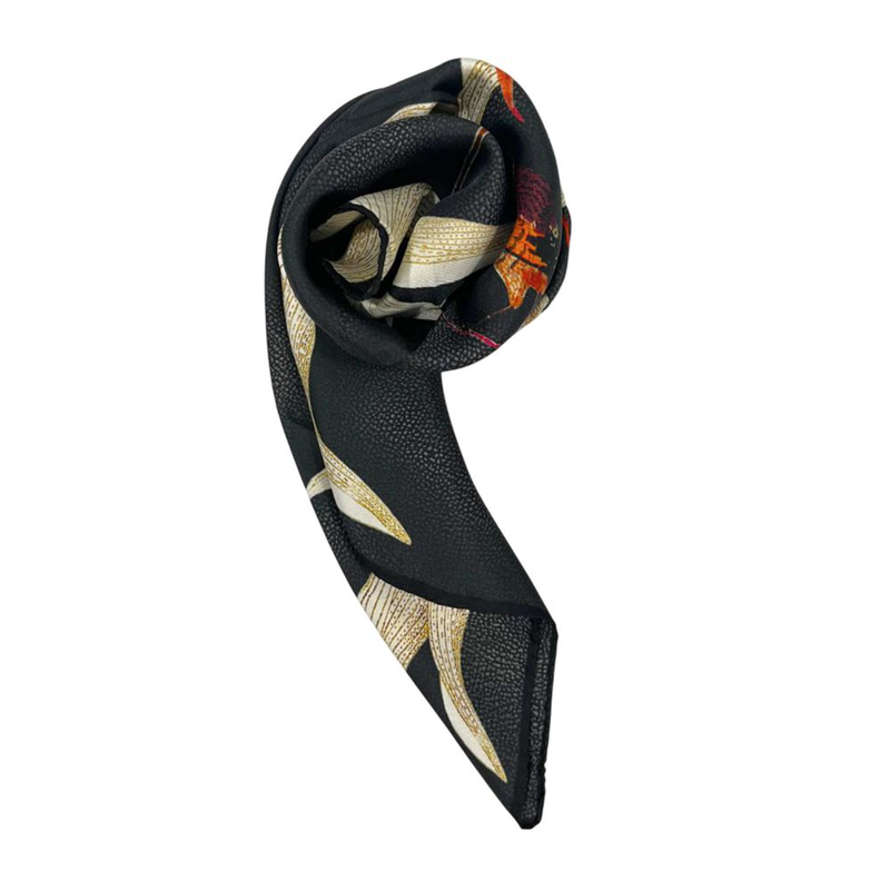 Beige silk women scarf-null
