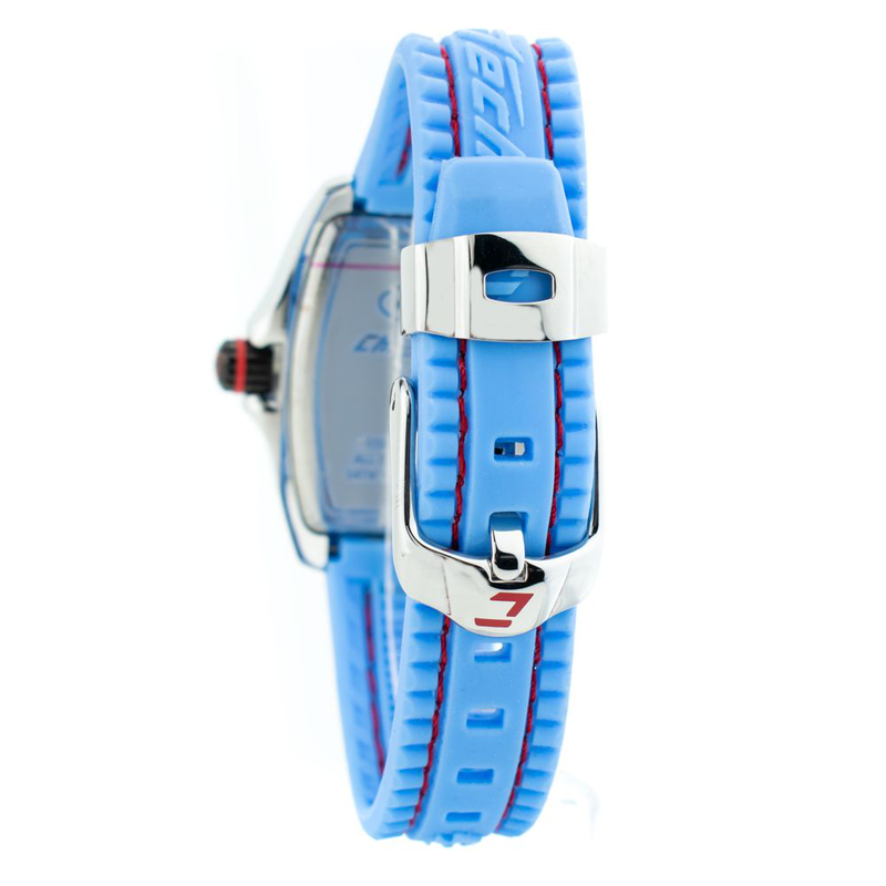 Blue rubber sport watch-null