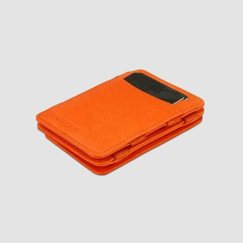 Hunterson leather rfid magic coin wallet orange image number null