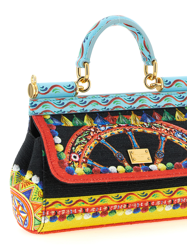 Multicolor cotton handbag-null