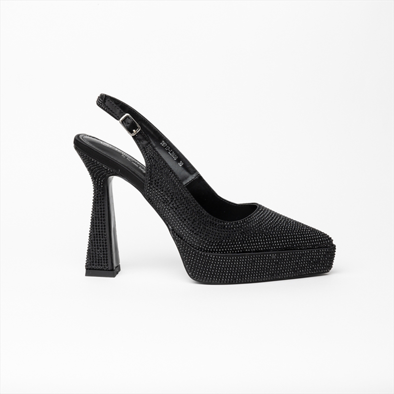 Miss belgini heeled slingback with platform-null