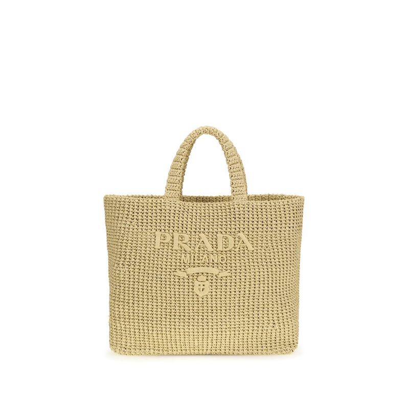 Beige raffia shoulder bag-null