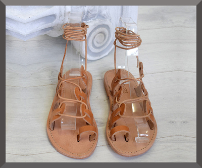 Chrysi women sandals, Chrysi Natural, medium