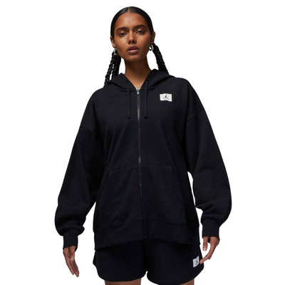 Flight womens fleece full zip, Black, medium