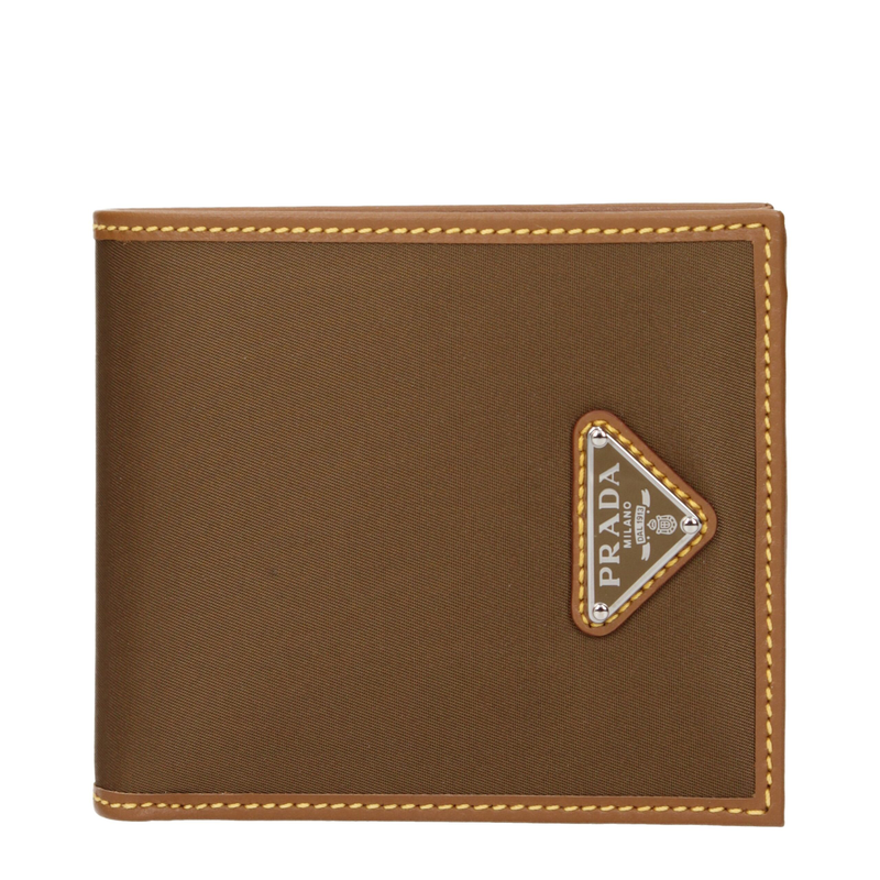 Brown fabric wallet-null