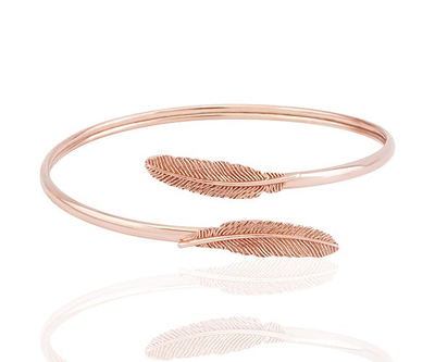 Leuce double brecelet, Rose Gold Plated 18k, medium