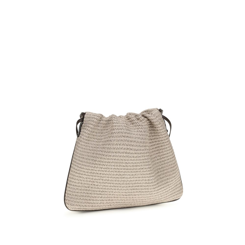 Beige cotton handbag-null