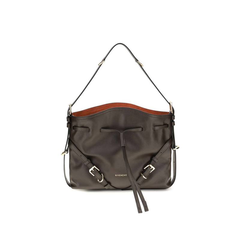 Brown calf leather bos taurus backet bag-null