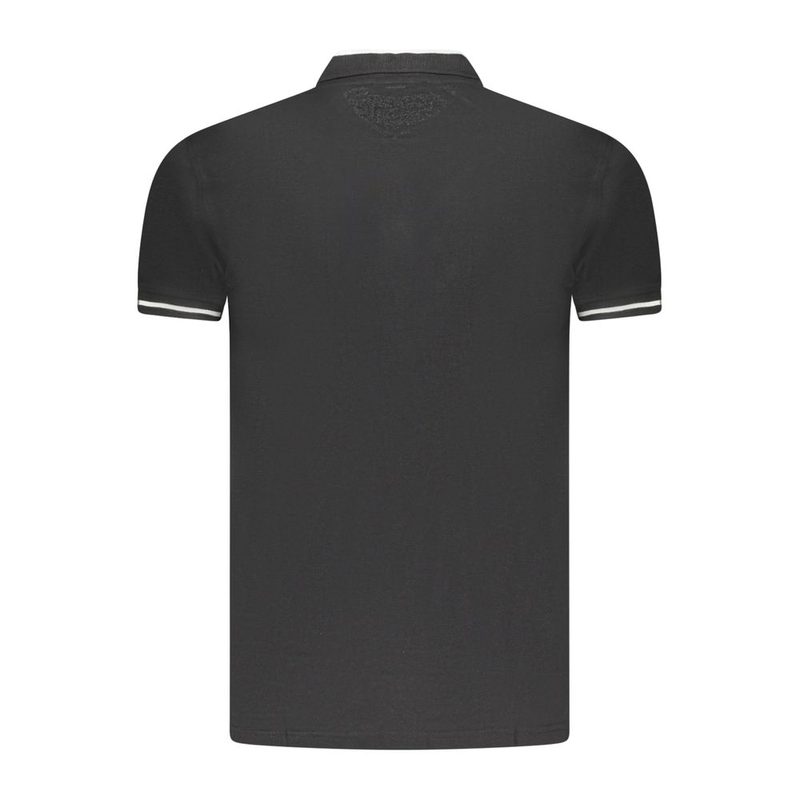 Black cotton men polo-null