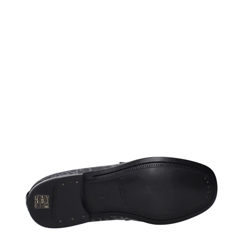 Black fabric slip-on loafers-null