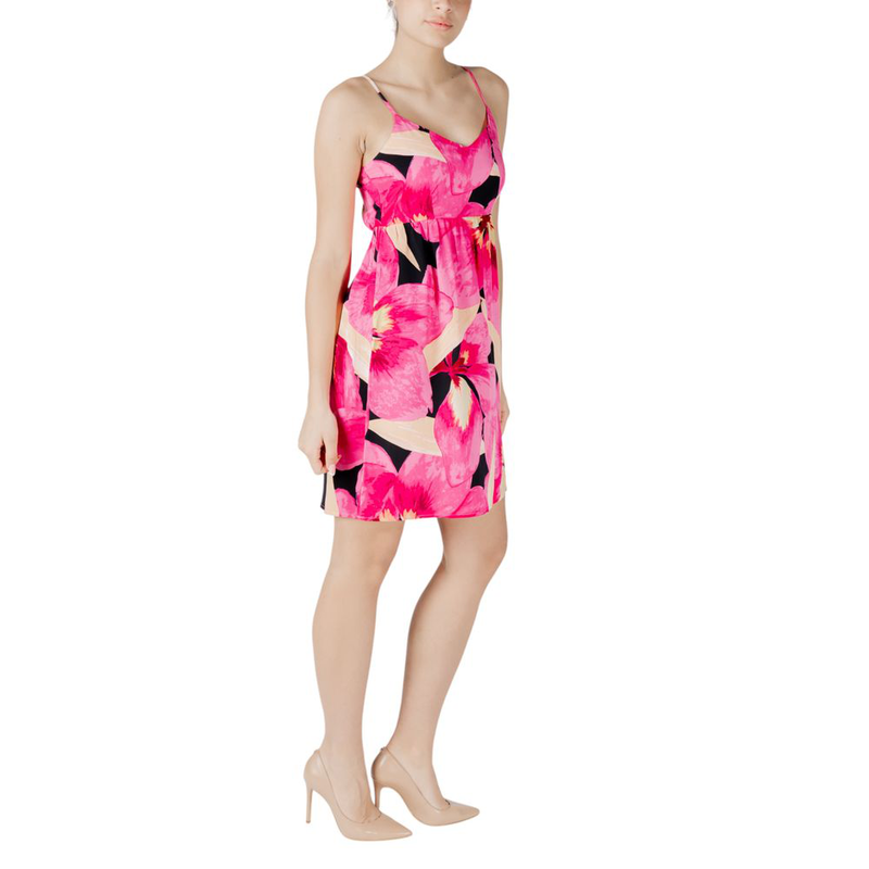 Pink viscose short dress-null
