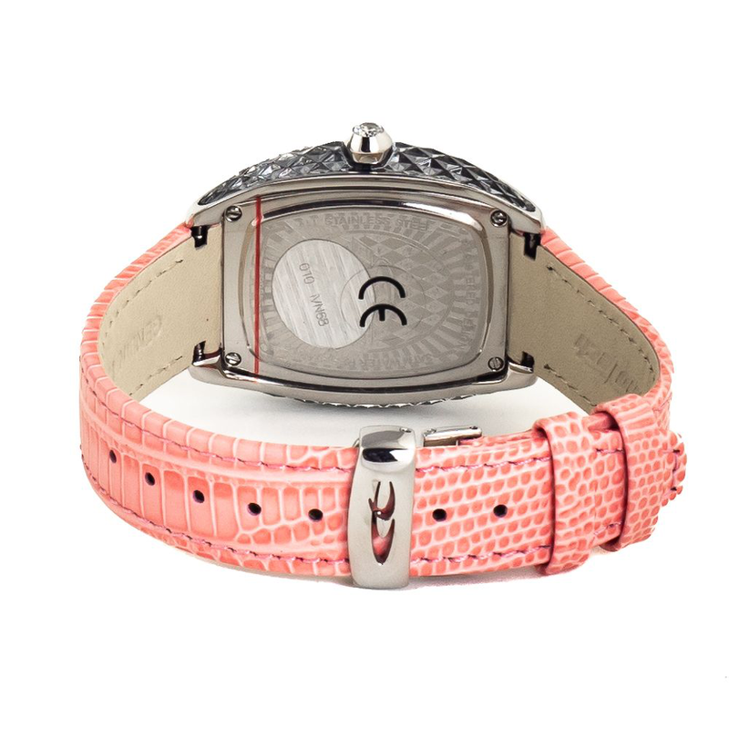 Multicolor leather dress watch-null