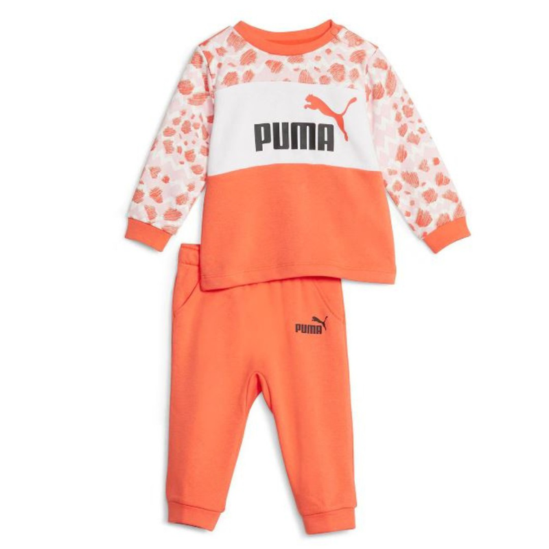 Puma essential mix match jogger baby girl infant & toddler set orange 676368-60 image number null