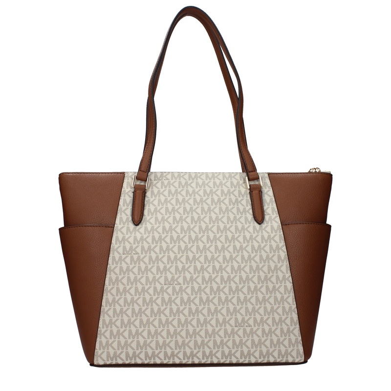 Beige leather shoulder bag-null