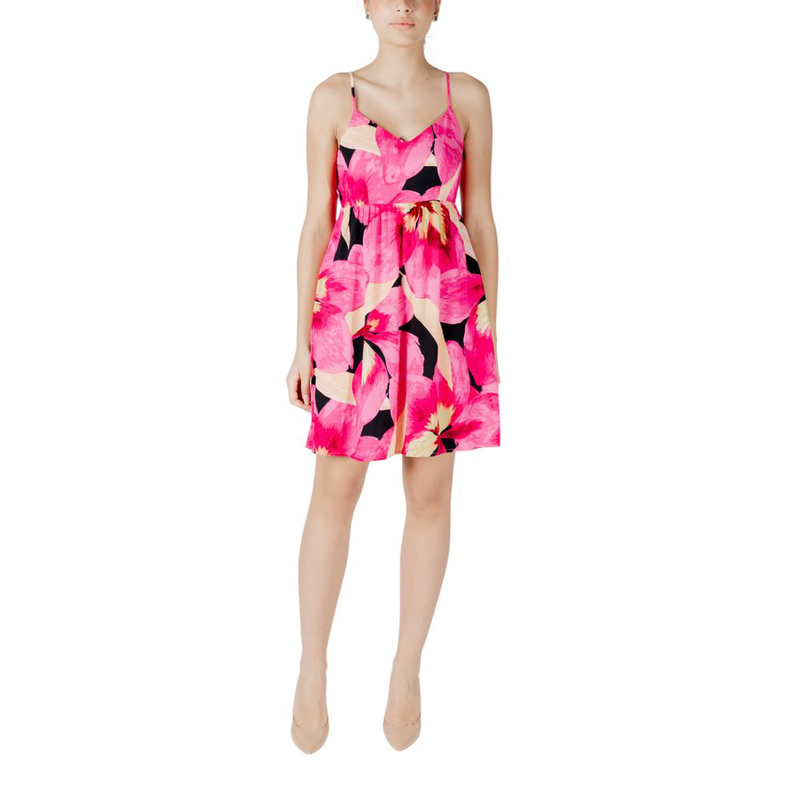 Pink viscose short dress-null
