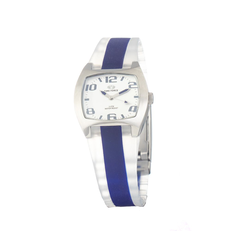 Blue rubber sport watch-null