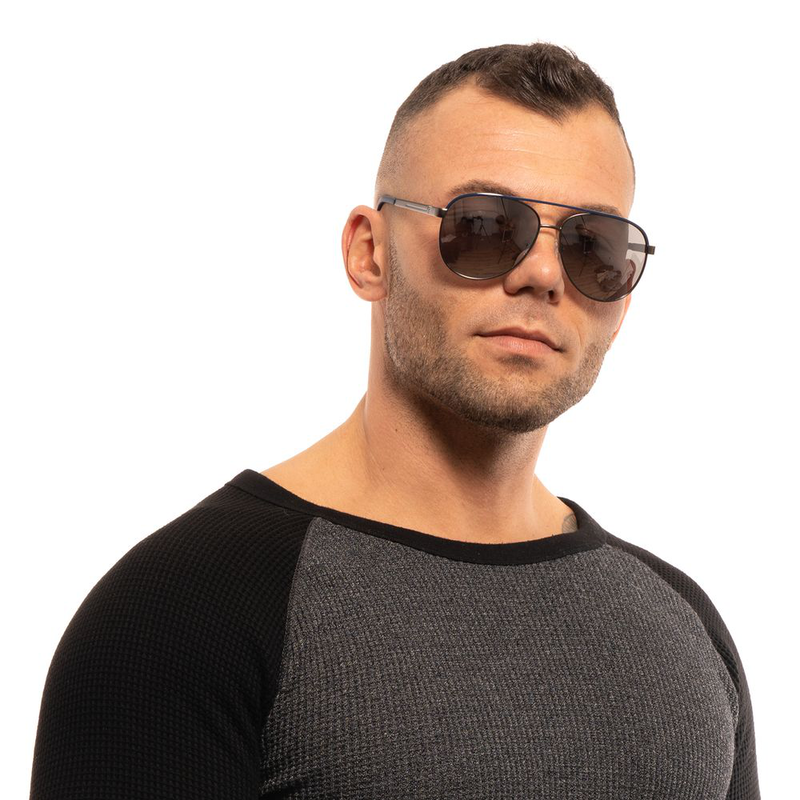 Gray metal sunglasses-null
