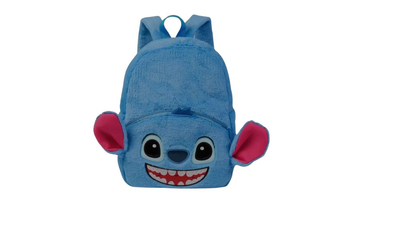 Stitch plush backpack &ndash; cute blue soft bag for kids & fa, , medium
