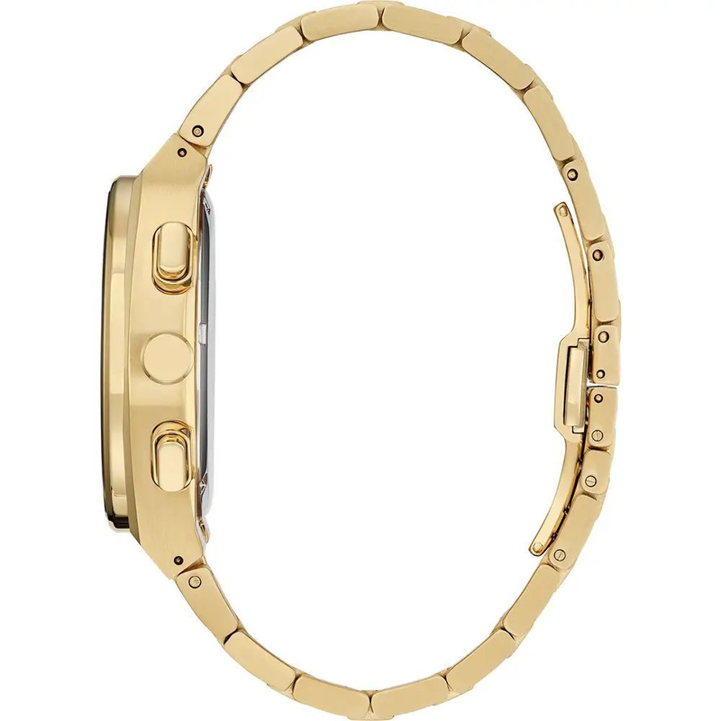 Gold stainless steel dress watch-null