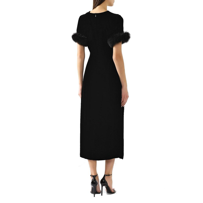 Black viscose cocktail dress-null