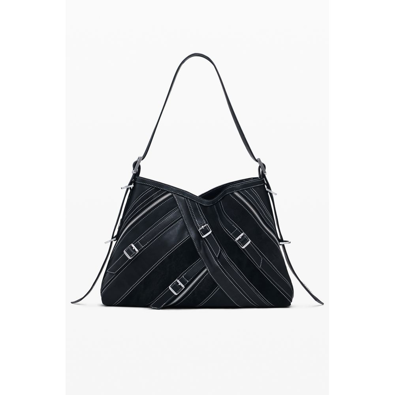 Nero polyurethane women shoulder bag-null
