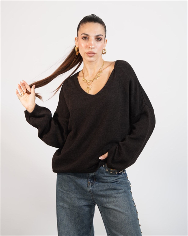 Knit v neckline 66470-null