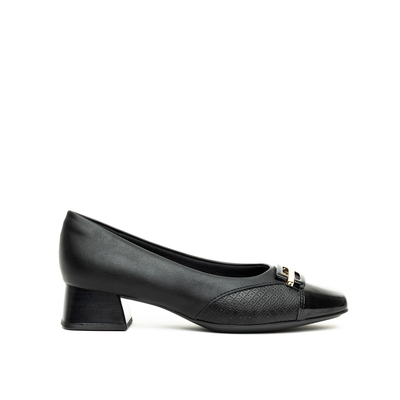 Piccadilly wide fit low heel ballerina pumps, Black, medium