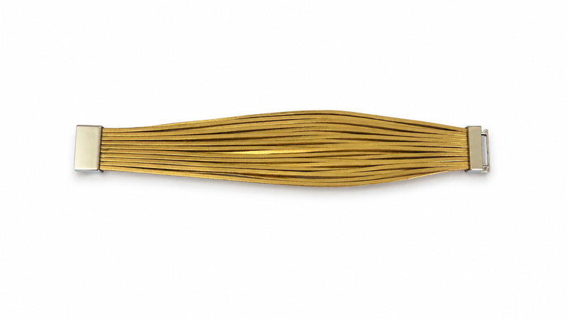 Gold Genuine leather multi-layer bracelet-null
