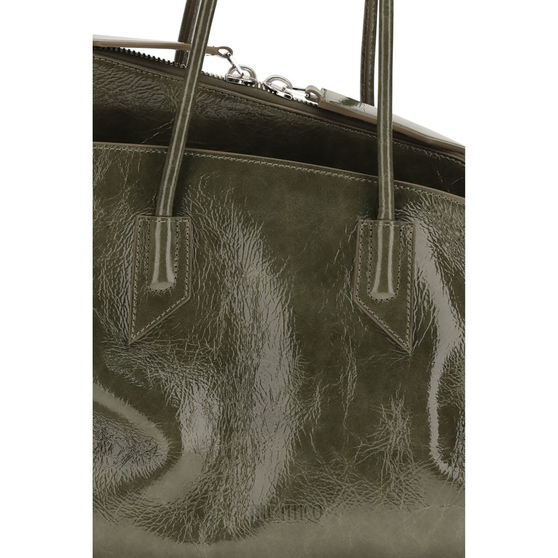 Bicolor calf leather bos taurus shoulder bag-null