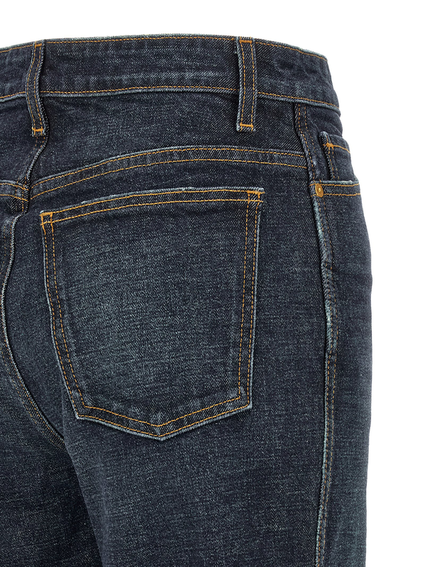 Blue cotton flared jeans-null