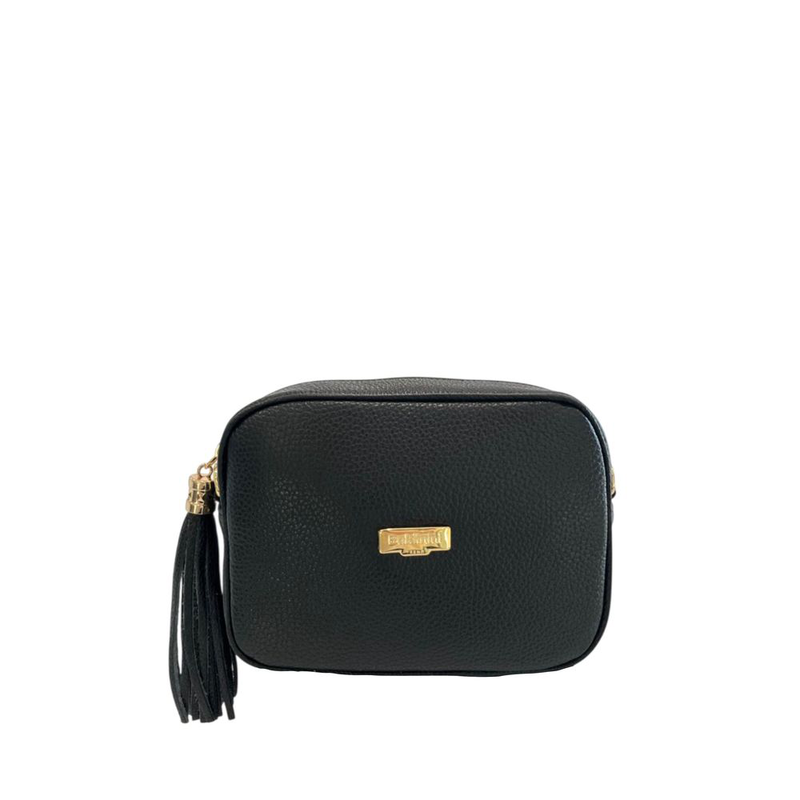 Black cowhide leather women crossbody-null