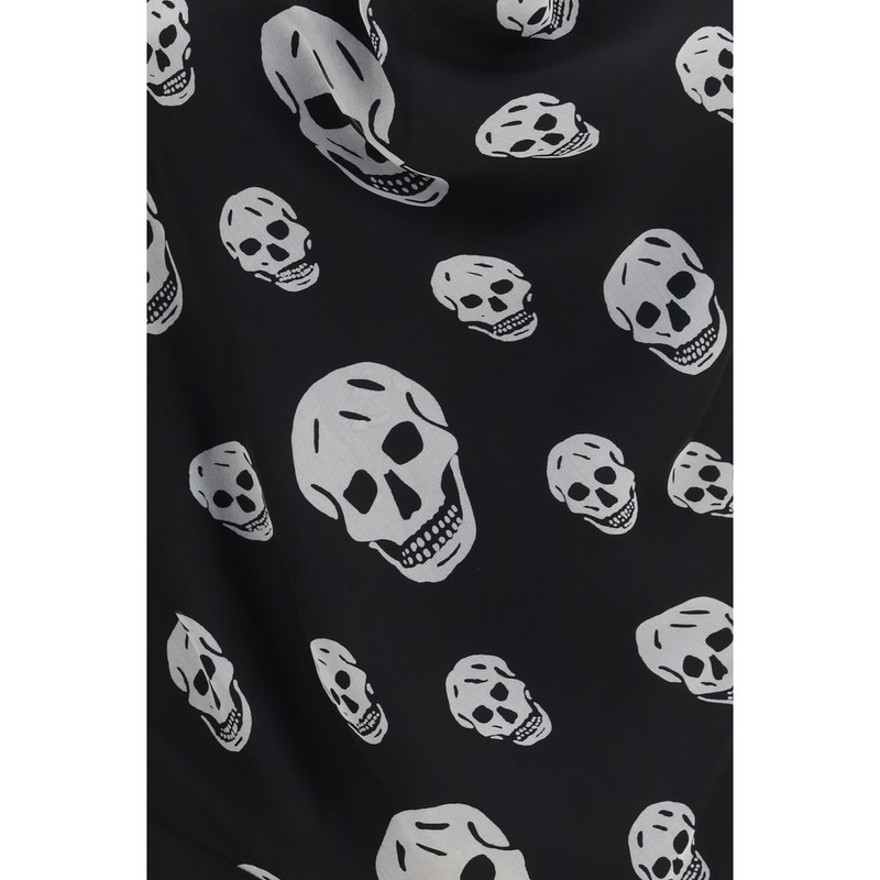 Black silk scarf-null