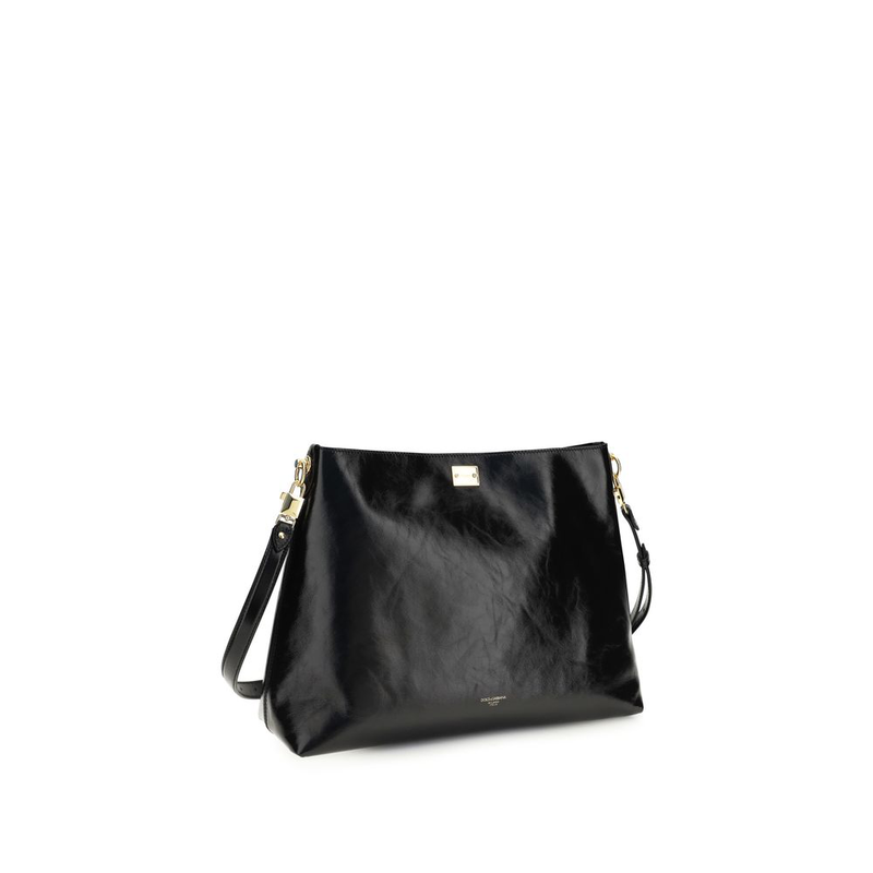 Black calf leather bos taurus shoulder bag-null