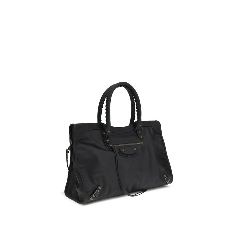 Black polyamide handbag-null