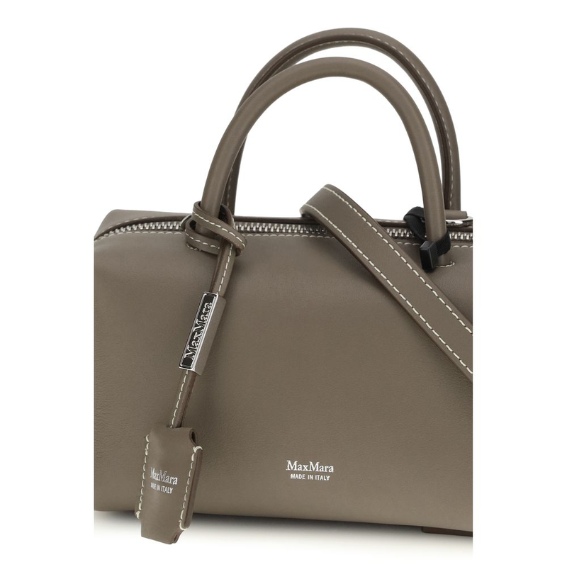 Gray calf leather bos taurus handbag-null