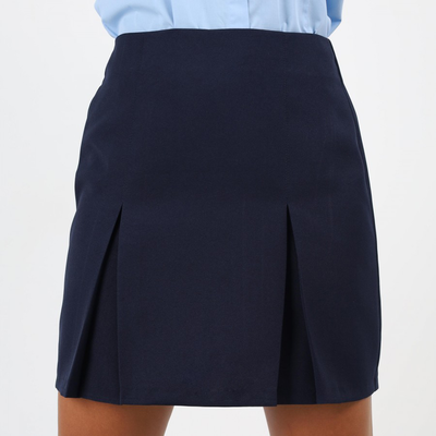 High school skirt with two pleats #17666, Darkgrey, medium