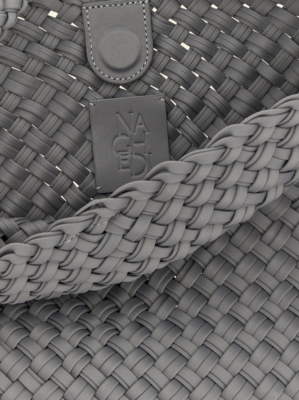 Gray nylon shoulder bag-null