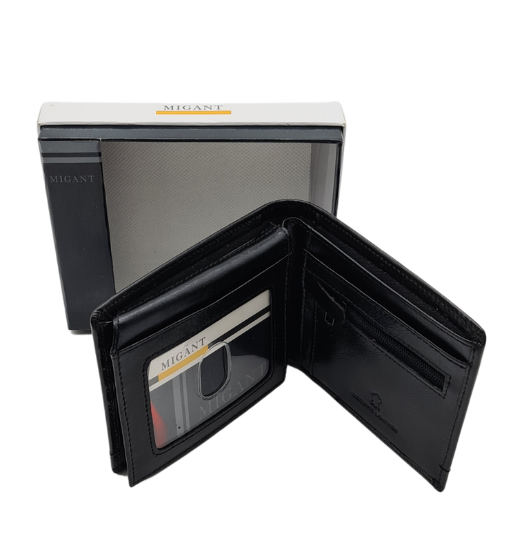 Migant design leather mens wallet in giftbox fo-382-null