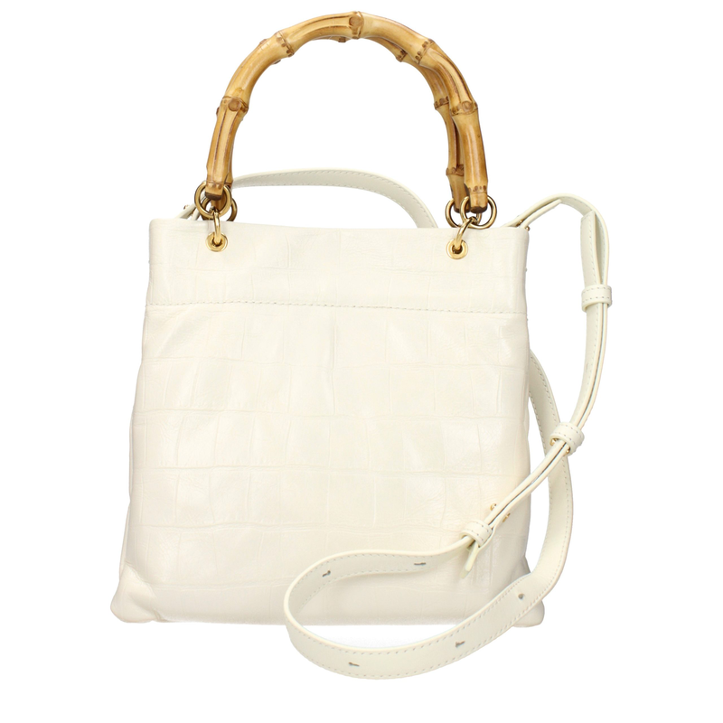 Beige leather handbag-null
