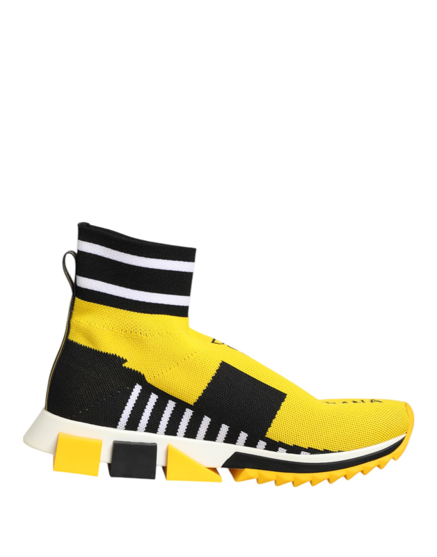 Yellow black sorrento socks sneakers shoes-null