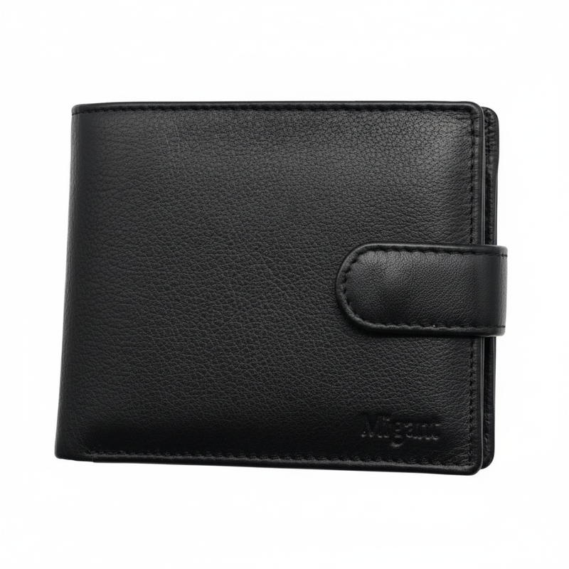 Migant design black or brown Genuine leather wallet in giftbox 6443-null