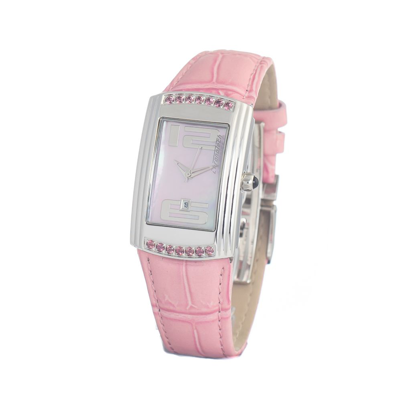 Multicolor leather dress watch-null