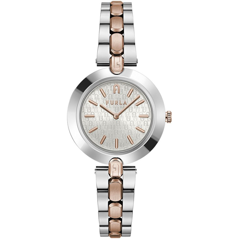 Gray stainless steel dress watch-null
