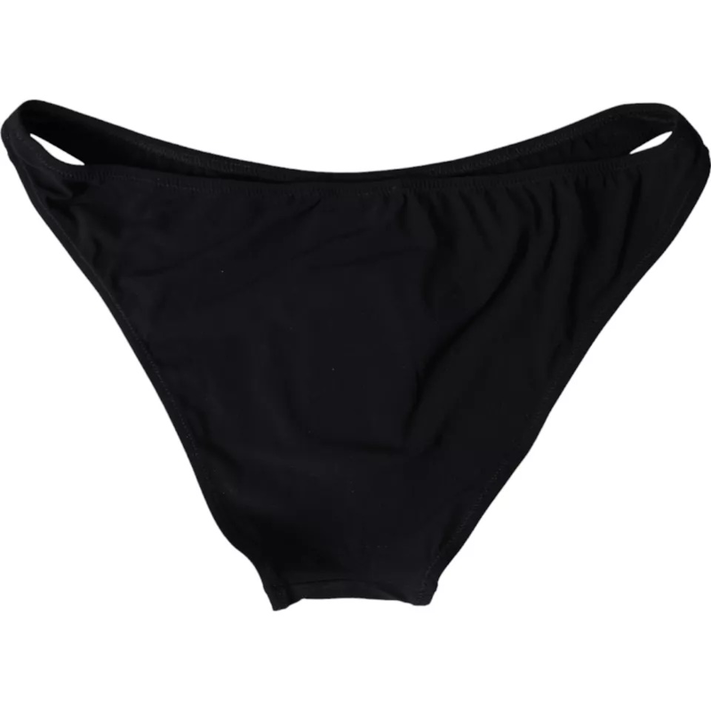 Black nylon swimwear beachwear bottom bikini-null