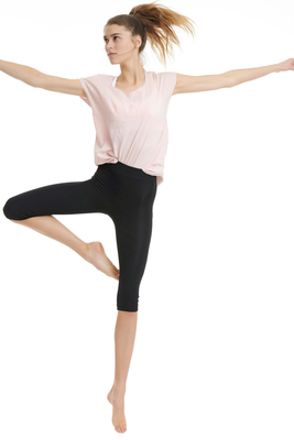 Bdtk women leggings 3/4 # 95%pes 5%ea (1211-903016), Black, medium