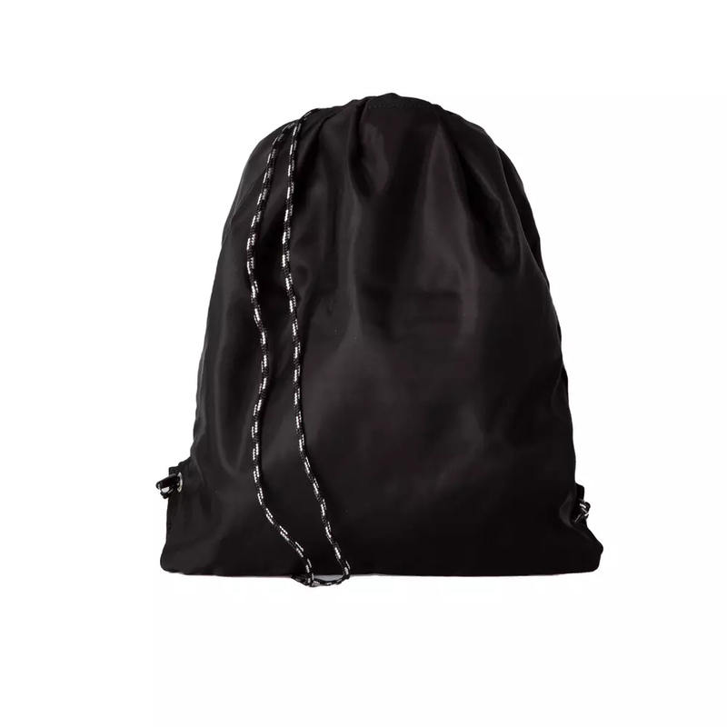 Black nylon men backpack-null