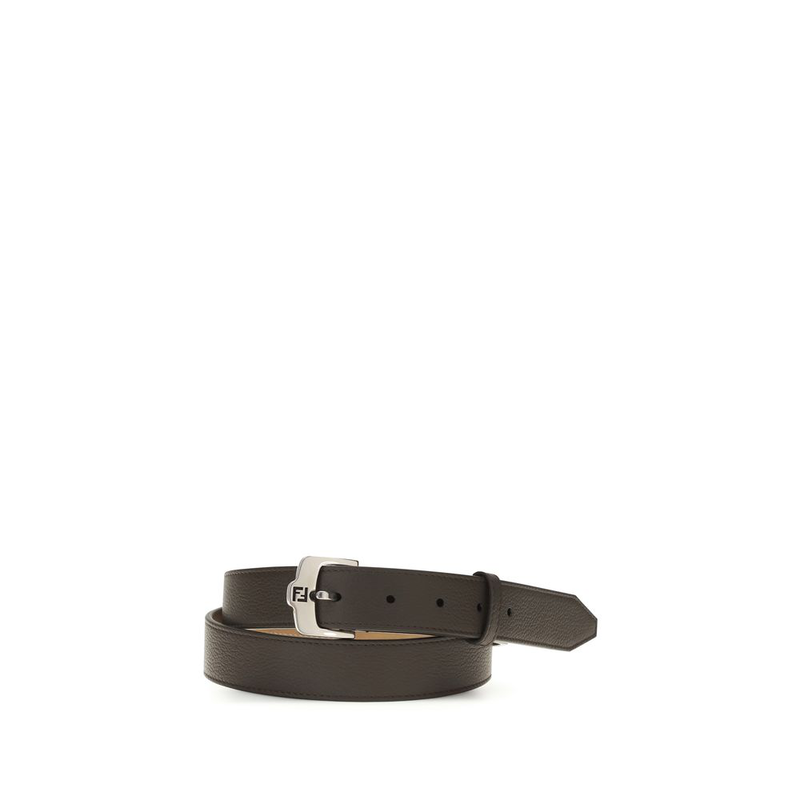 Brown calf leather bos taurus regular belt-null